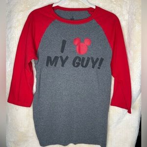 I love my guy Disney parks 3/4 sleeve shirt size small